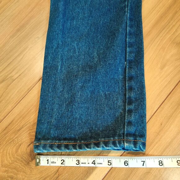 Vintage 80s Levi’s 505 Denim Jeans Mens 27x29 Orange Tab USA Made Dark Wash Rare - Picture 14 of 15